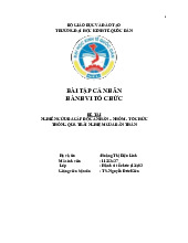 Nghiên cứu ba cấp độ cá nhân - nhóm - tổ chức thông qua trải nghiệm của bản thân | Môn Hành vi tổ chức - Đại học Kinh Tế Quốc Dân