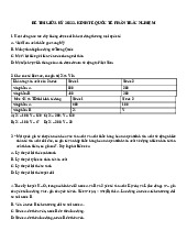 Đề thi giữa kỳ môn Kinh tế Quốc tế | Trường Đại học Bách Khoa Hà Nội