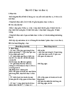 Giáo án Toán 1 - Tuần 14 | sách Cùng học để phát triển năng lực