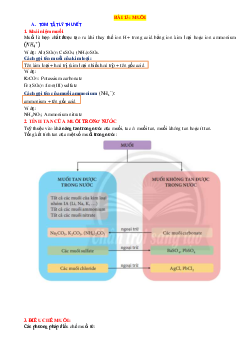 Chuyên đề KHTN 8 Chân trời sáng tạo bài 13 Muối