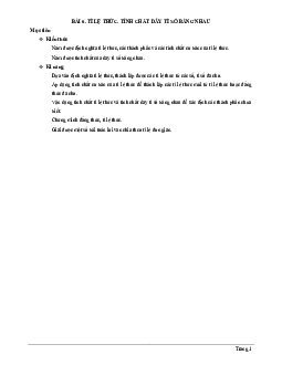 Chuyên đề tỉ lệ thức, tính chất dãy tỉ số bằng nhau