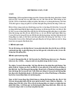 Yếu tố môi trường vi mô, vĩ mô ảnh hưởng tới Cocoon?