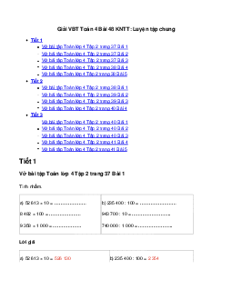 Vở bài tập Toán lớp 4 Bài 48: Luyện tập chung Kết nối tri thức