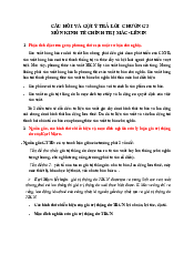 Câu hỏi ôn tập chương 3 - Kinh tế chính trị | Trường Đại học CNTT Thành Phố Hồ Chí Minh