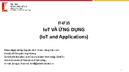 Bài giảng IoT và Ứng dụng môn Lập trình hệ nhúng | Đại học Bách Khoa Hà Nội