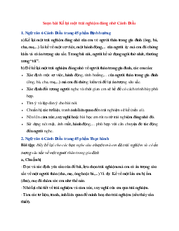 Soạn bài Kể lại một trải nghiệm đáng nhớ | Ngữ Văn 6 Cánh Diều tập 1