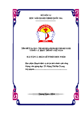 Bài tập cá nhân về Quy trình hoạch định chính sách công và thực tiễn ở Việt Nam môn Hoạch định và phân tích chính sách công môn Quản lí công | Học viện Hành chính Quốc gia