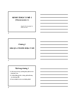 Bài giảng Kinh tế vi mô chương 1 | Trường đại học Thương Mại