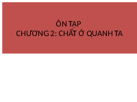 Giáo án điện tử Khoa học tự nhiên 6 Kết nối tri thức : Ôn tập chương 2