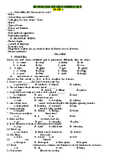 Revision for grade 6 a first midterm test: vocab & grammar | Tiếng anh thương mại | Trường Đại học Thương