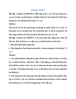 Giải Khoa học tự nhiên 8 bài tập Chủ đề 5 | Cánh diều