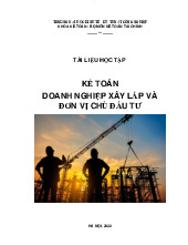 DOANH NGHIỆP XÂY LẮP VÀ ĐƠN VỊ CHỦ ĐẦU TƯ | Đại học Kinh tế Kỹ thuật Công nghiệp
