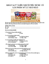 Khảo sát Ý Kiến Người Tiêu Dùng về Mỳ Ly Hảo Hảo | Nguyên Lý Marketing | Đại học Tôn Đức Thắng