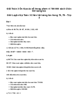 Giải Toán 3: Ôn tập các số trong phạm vi 100 000 | Chân trời sáng tạo