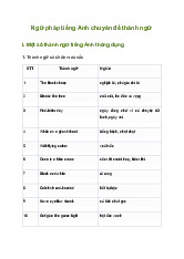 Chuyên đề thành ngữ trong tiếng Anh