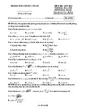 Đề giữa HK2 Toán 11 năm 2024 – 2025 trường THPT chuyên Vị Thanh – Hậu Giang có đáp án