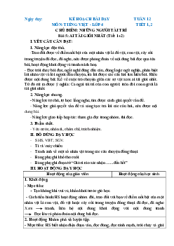 Giáo án Tiếng Việt lớp 4 Tuần 12 | Chân trời sáng tạo