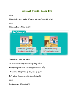 Giải Tiếng Anh lớp 3 Unit 8: Lesson Two | Family and Friends