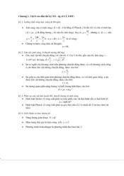 Tóm tắt công thức Vật lý đại cương 1 | Trường Đại học Công nghệ, Đại học Quốc gia Hà Nội