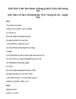 Giải Toán lớp 4 Bài 22: Em làm được những gì? | chân trời sáng tạo