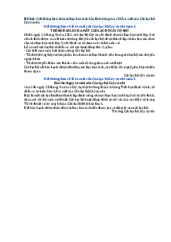 Viết thông báo về lễ ra mắt của Câu lạc bộ Cây cọ nhí - Tập làm văn lớp 3 Chân trời sáng tạo