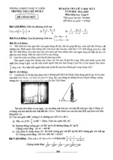 Đề giữa học kỳ 1 Toán 9 năm 2024 – 2025 trường THCS Mỹ Đình 2 – Hà Nội
