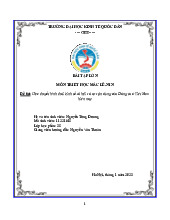 Học thuyết hình thái kinh tế xã hội và sự vận dụng của Đảng ta ở Việt Namhiện nay | Bài tập lớn môn triết học mác - lênin