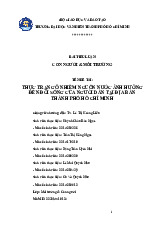 Tiểu luận : Thực trạng ô nhiễm nguốn nước ảnh hưởng đến đời sống của người dân tại địa bàn Thành Phố Hồ Chí Minh môn Môi trường và con người - Trường Đại học Văn Hiến