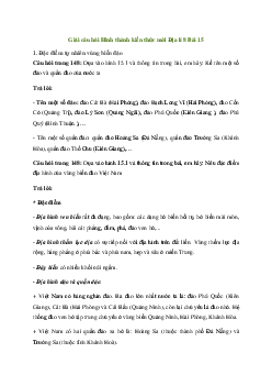 Địa lí 8 Bài 15: Đặc điểm tự nhiên, môi trường và tài nguyên vùng biển đảo Việt Nam - Chân trời sáng tạo