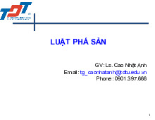 Những Vấn Đề Chung Về Luật Phá Sản | Pháp luật kinh tế | Đại học Tôn Đức Thắng