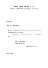 Bài tập lớn Trình bày thực trạng phát triển kinh tế thế giới và Việt Nam môn Lịch sử các lý thuyết kinh tế | Đại học kinh tế Quốc dân