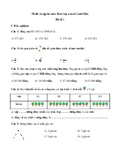 Bộ đề ôn tập hè lớp 4 lên lớp 5 môn Toán sách Cánh Diều