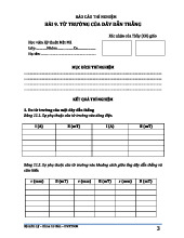 Báo cáo thí nghiệm Bài 9. Từ trường của dây dẫn thẳng môn Vật lý đại cương | Học viện Kỹ thuật mật mã