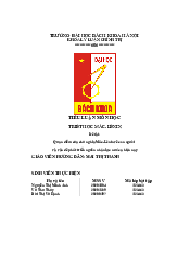 Quan điểm của chủ nghĩa Mác-Lênin về con người và vấn đề phát triển nguồn nhân lực nước a hiện nay | Tiểu luận Triết học Mac-Lenin