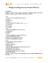 Bài tập ôn hè Tiếng Anh 7 lên 8 Smart World số 1