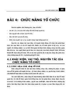 Bài giảng môn Quản trị học đại cương chương 4: Chức năng tổ chức