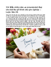 Mẫu slide cảm ơn powerpoint đẹp cho bài thuyết trình chuyên nghiệp – Luận Văn 2S