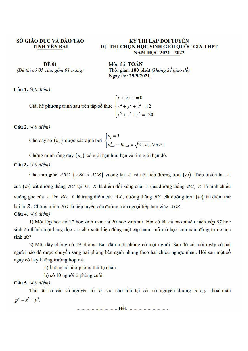 Đề chọn đội tuyển thi HSG QG môn Toán năm 2022 sở GD&ĐT Yên Bái