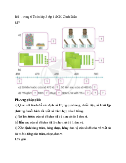 Giải SGK Toán lớp 3 Ôn tập về các số trong phạm vi 1000 trang 6, 7 |Cánh Diều