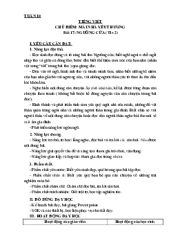 Bài 17: Ngưỡng cửa - Tiết 1+2 | Giáo án Tiếng việt 3 | Kết nối tri thức