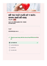 Đề thi thử cuối kì y đức và khoa học hành vi | Đại học Y khoa Phạm Ngọc Thạch