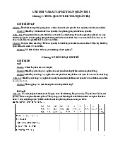 Câu hỏi và bài tập Kế toán quản trị 1   | Học viện Nông nghiệp Việt Nam