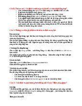 Đề cương môn Tổng quan du lịch - Trường Đại học lao động -  xã hội.