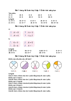 Toán lớp 3 trang 60 Bảng chia 6 Chân trời sáng tạo