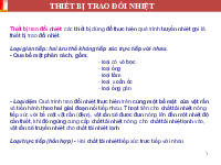 Thiết bị trao đổi nhiệt | Bài giảng môn Quá trình thiết bị | Đại học Bách khoa hà nội
