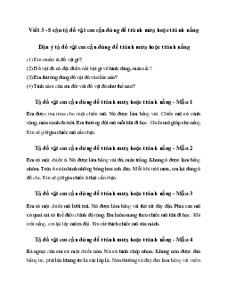 Tập làm văn lớp 2: Viết 3 - 5 câu tả đồ vật em cần dùng để tránh mưa hoặc tránh nắng | Cánh diều