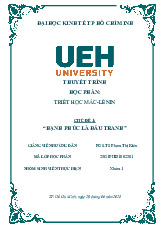 Tiểu luận triết học Hạnh phúc là đấu tranh môn triết học Mác – Lê nin–Trường Đại học kinh tế Thành phố Hồ Chí Minh