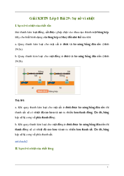 Giải KHTN 8 Bài 29: Sự nở vì nhiệt | Kết nối tri thức