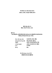 Báo cáo học máy nâng cao - Công nghệ thông tin | Trường đại học Điện Lực