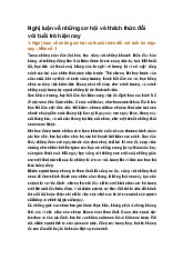 Nghị luận về những cơ hội và thách thức đối với tuổi trẻ hiện nay